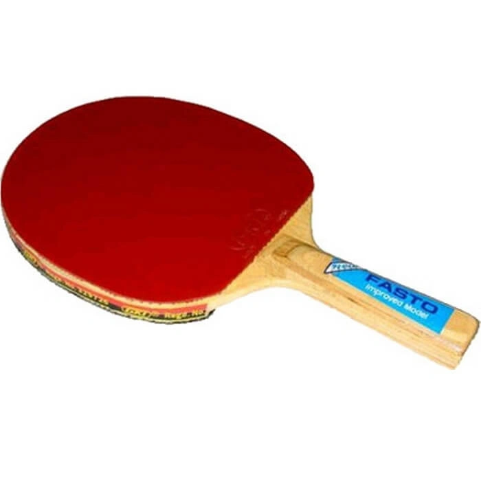 GKI Fasto Table Tennis Bat: Fast Blade with ITTF Authorized Rubber and Flared Handle-1 Unit-2