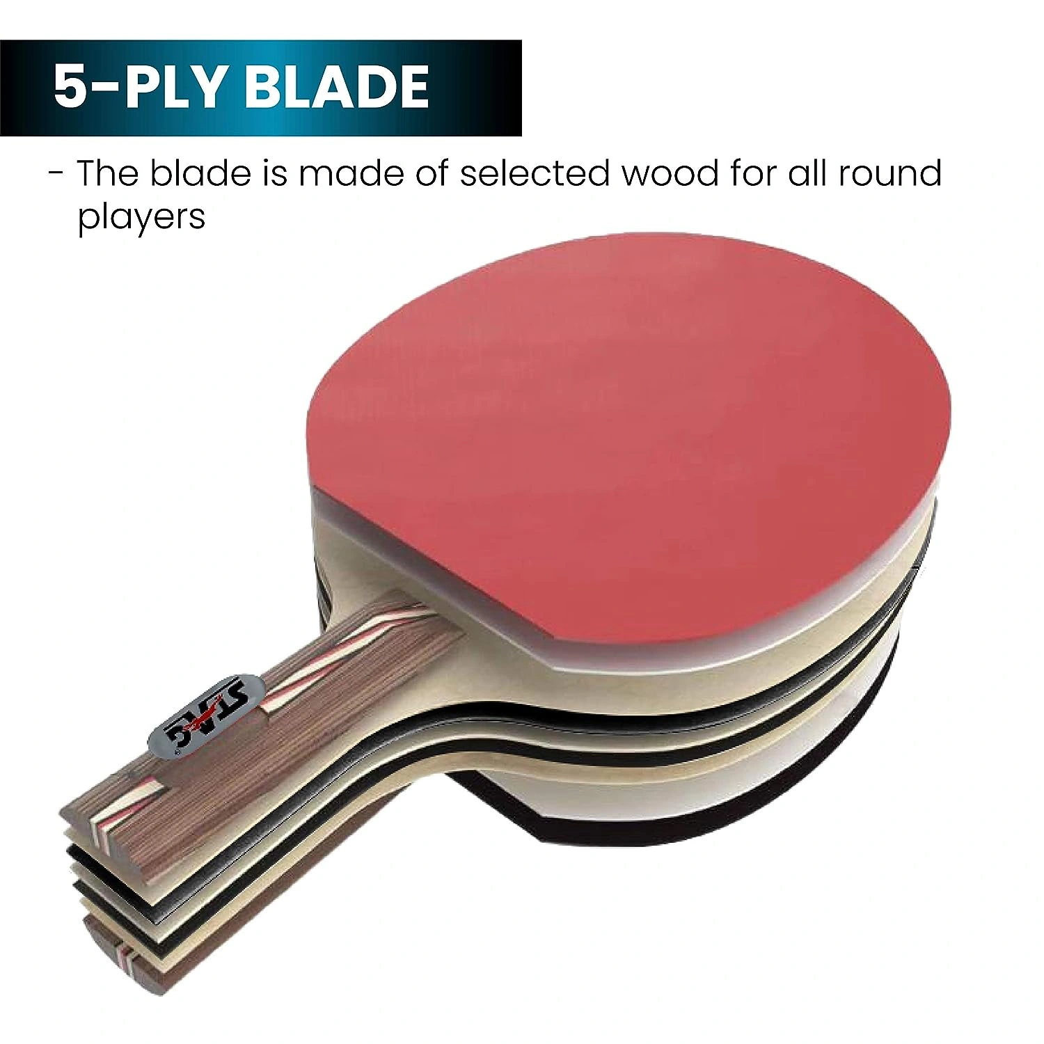 STAG ITTF Approved Rubber All Round Advanced Table Tennis Racquet-1 Unit-3