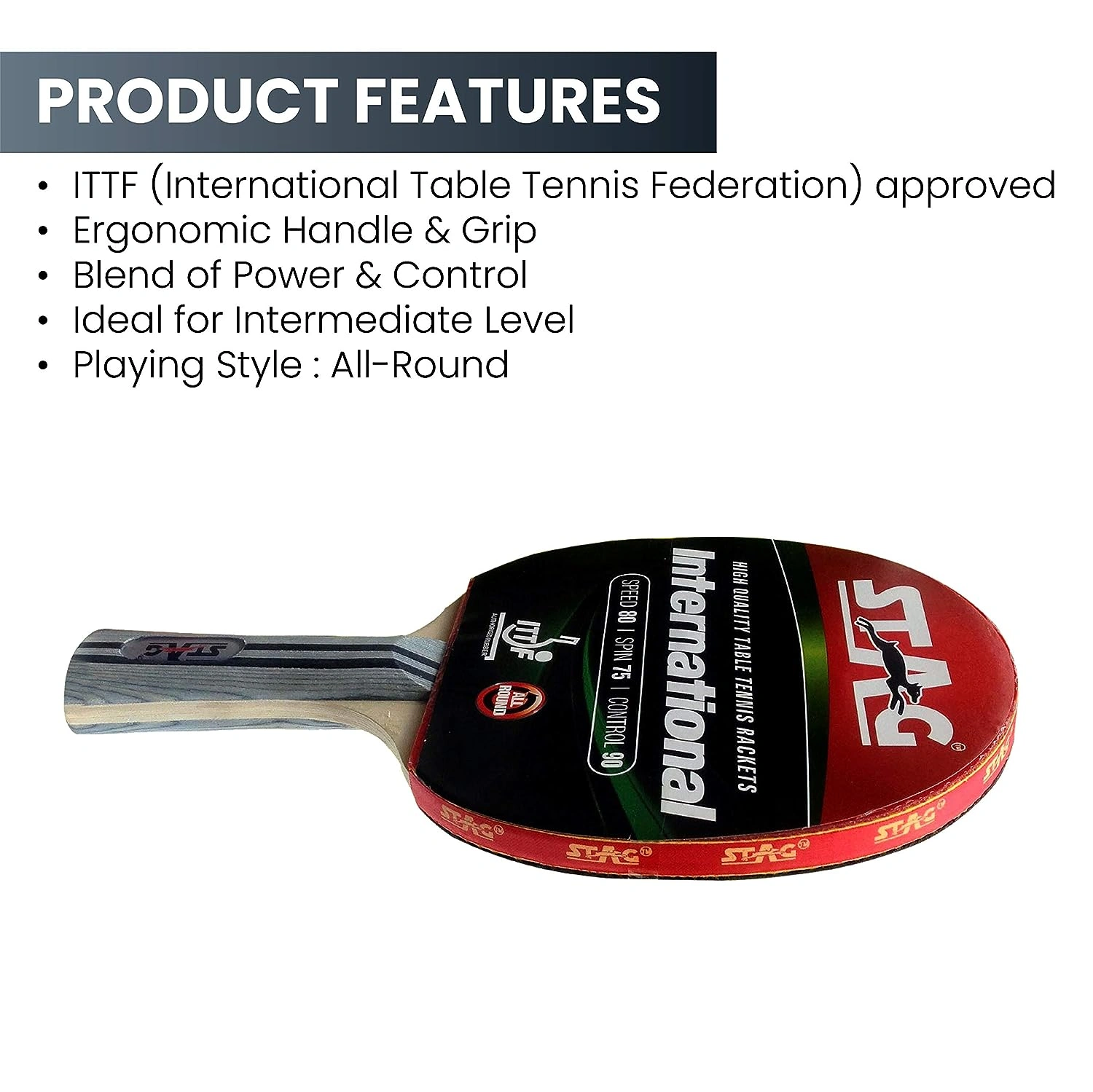 Stag International Table Tennis Racquet-1