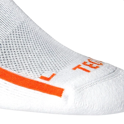 TEGO Men's No-Show Cotton Blend Socks (1 Pair)-WHITE/ORANGE-M-5