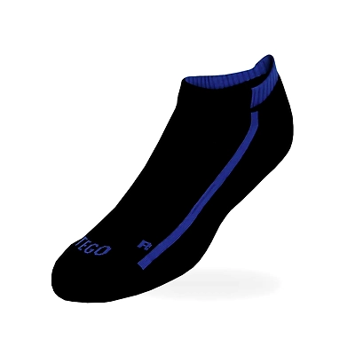 TEGO Men's No-Show Cotton Blend Socks (1 Pair)-BLACK/BLUE-S-1