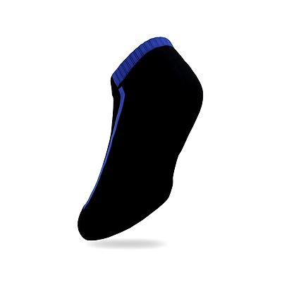 TEGO Men's No-Show Cotton Blend Socks (1 Pair)-BLACK/BLUE-S-5