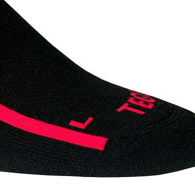 TEGO Men's No-Show Cotton Blend Socks (1 Pair)-BLACK/ORANGE-M-5