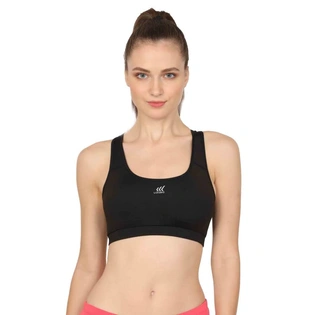 LAASA SPORTS Medium Impact Cotton Non Wired Sports Bra with Removable Pads