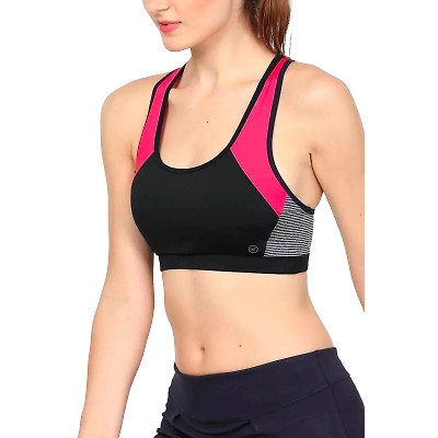 LAASA SPORTS MEDIUM IMPACT TRAINING SPORTS BRA-Black-M-5