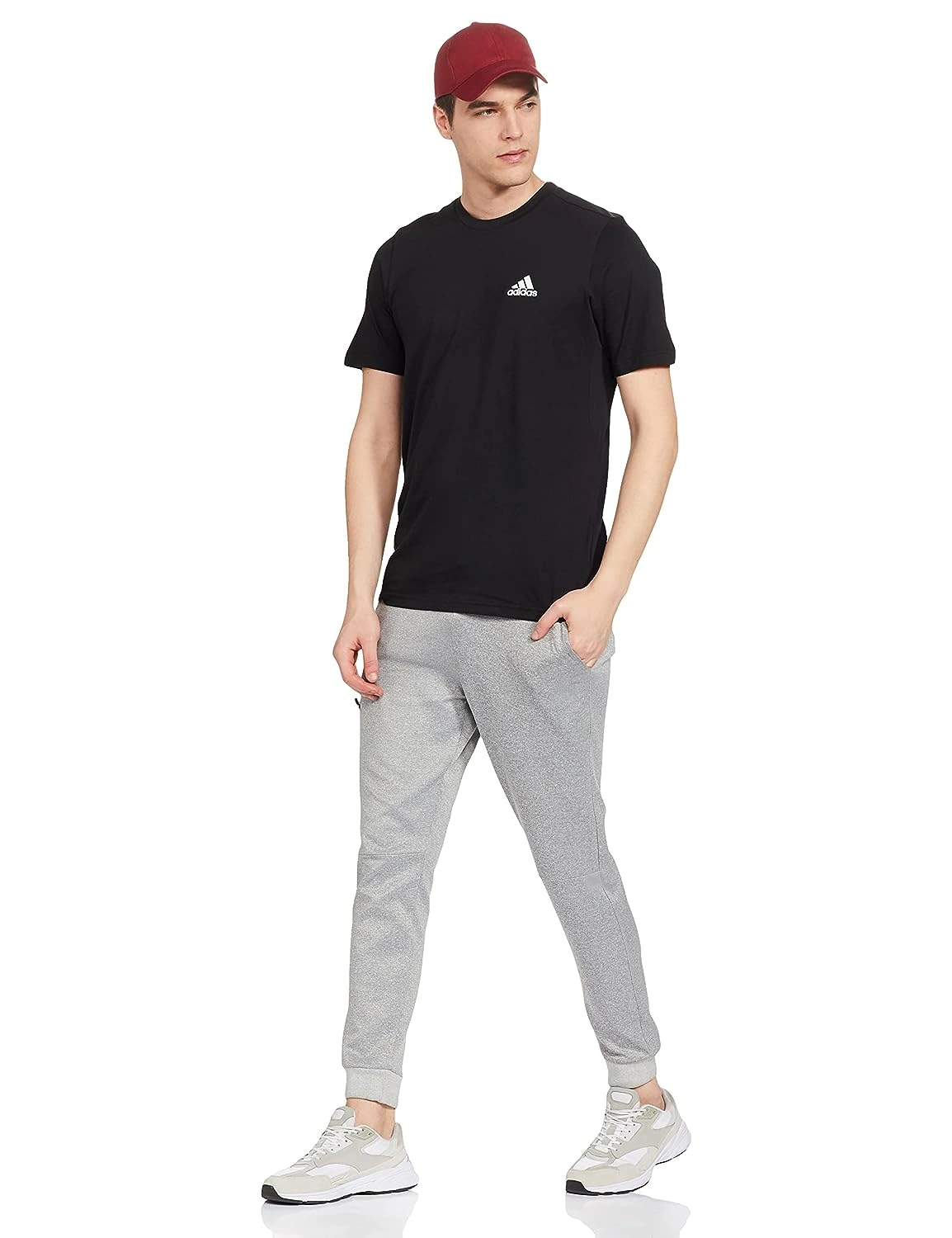 Adidas Men's Regular Fit T-Shirt:-S-5