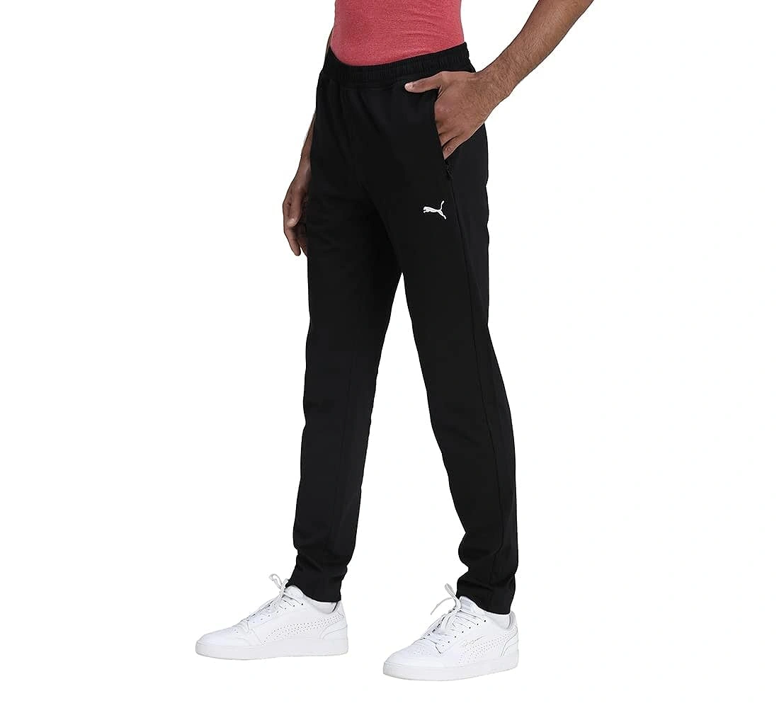 Puma Zippered Knitted Slim Fit Men's Jersey Sweat Pants-Black-XS-3