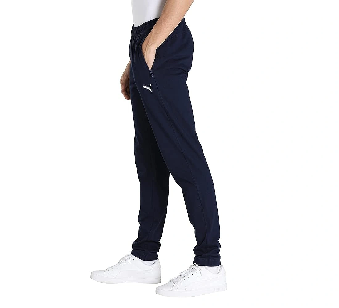 Puma Zippered Knitted Slim Fit Men's Jersey Sweat Pants-Peacoat-XXL-5