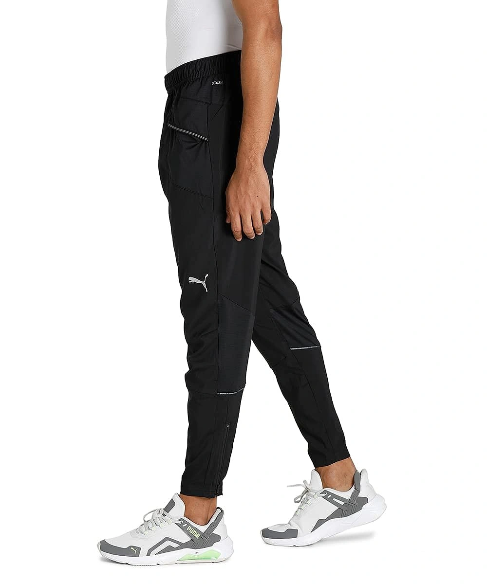 Buy Puma Black Regular Fit Colour Block Sports Trackpants for Mens Online @  Tata CLiQ