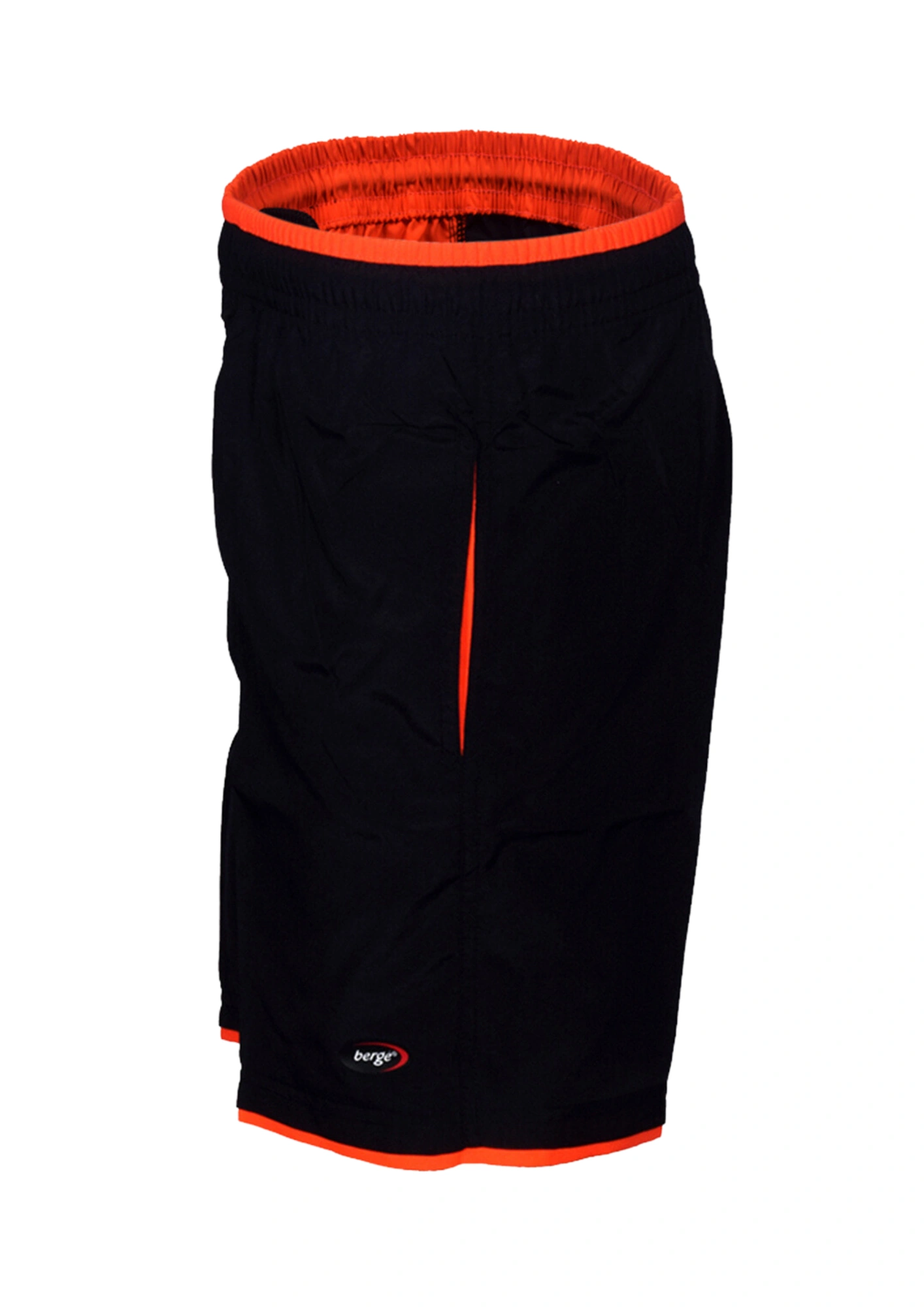 Berge Boy Soft and Lightweight Shorts: Versatile Boys' Shorts in a Variety of Colors-BLACK-ORANGE-4-2