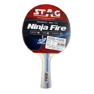 STAG Advanced ITTF Approved Rubber Ninja Fire Table Tennis Racquet