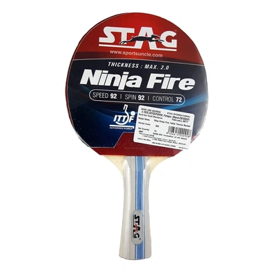STAG Advanced ITTF Approved Rubber Ninja Fire Table Tennis Racquet