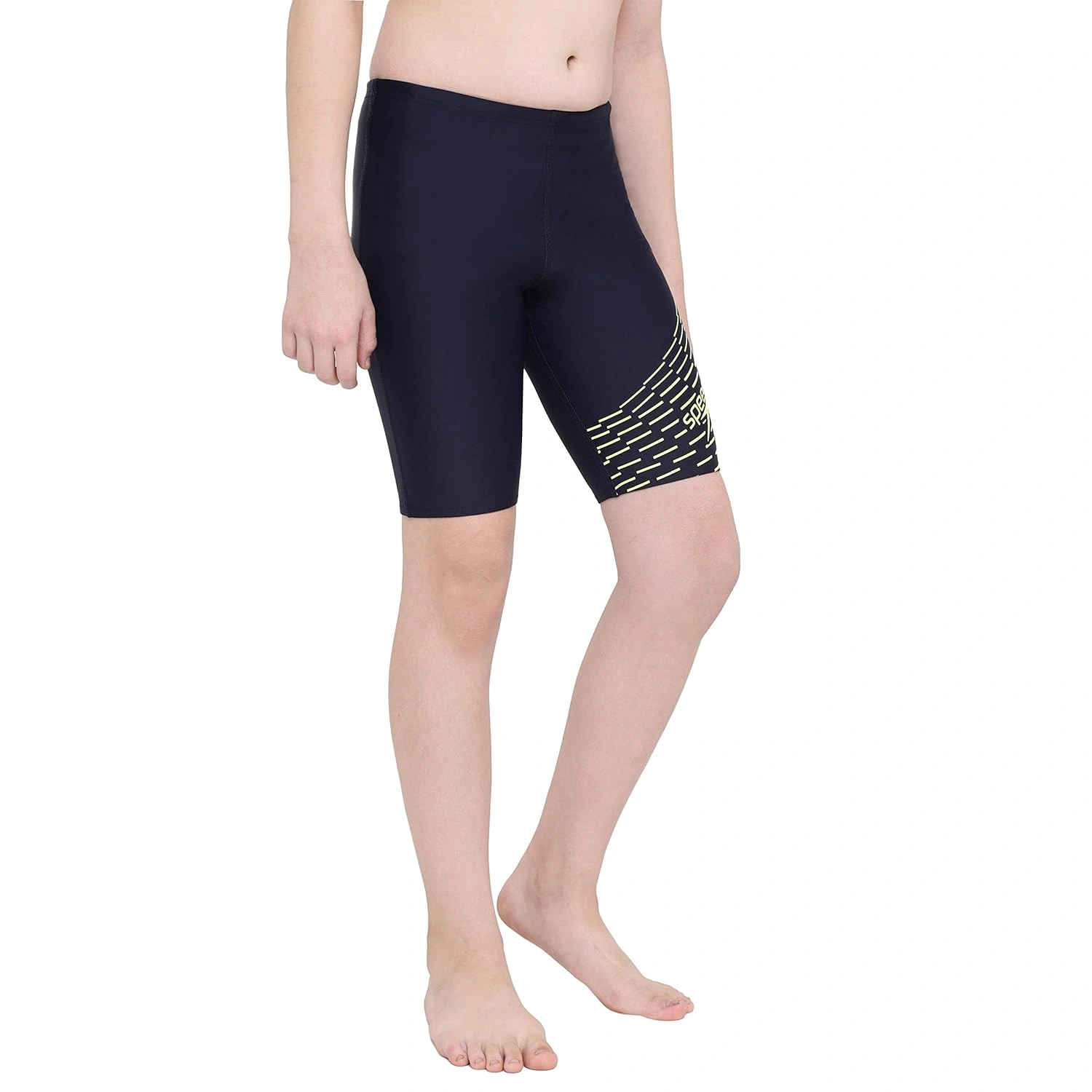 Speedo Medley Logo Jammer, Boys-TRUE NAVY / SPRITZ-24-3