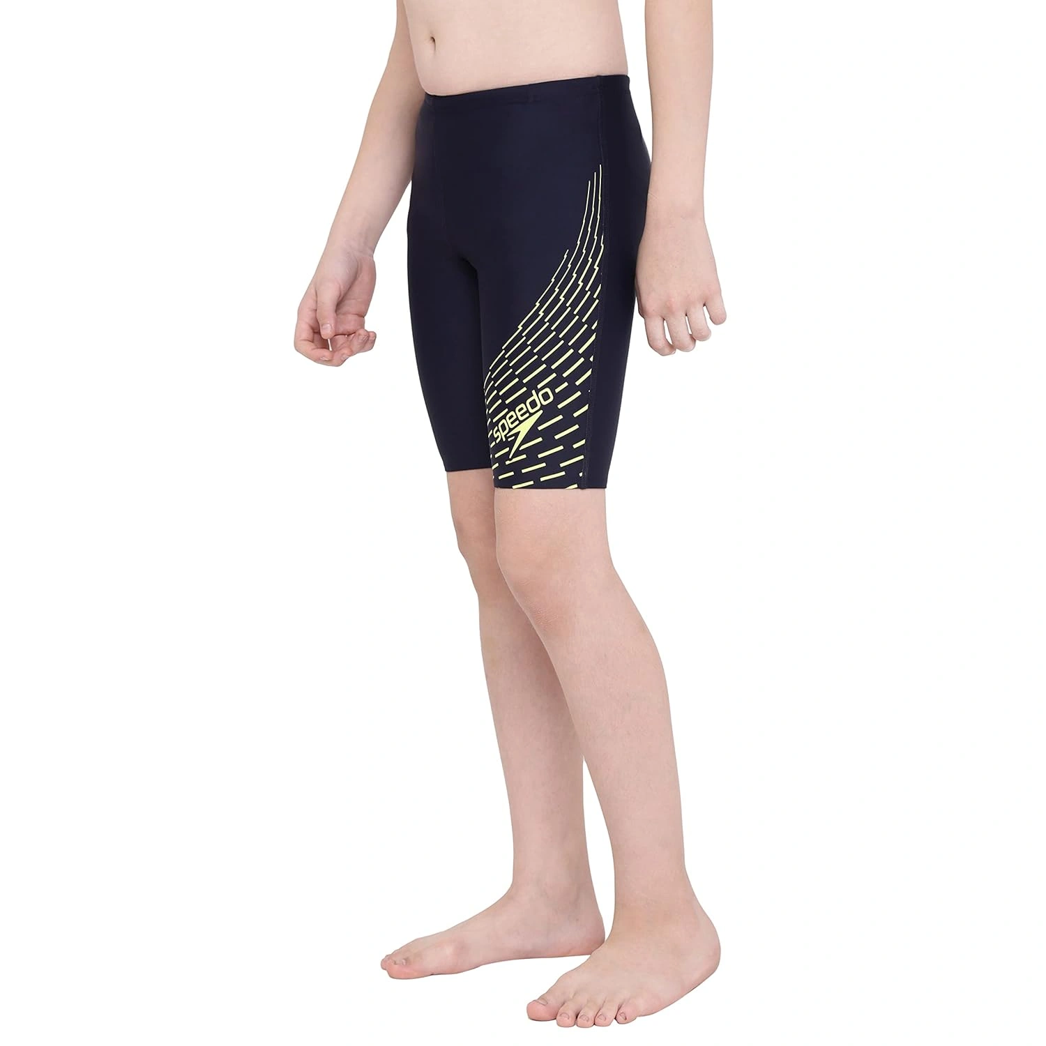 Speedo Medley Logo Jammer, Boys-TRUE NAVY / SPRITZ-24-5