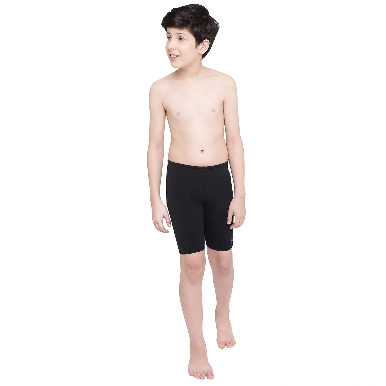 Speedo Essential Endurance Plus Jammer, Junior Boy-BLACK / BLUE FLAME-30-6