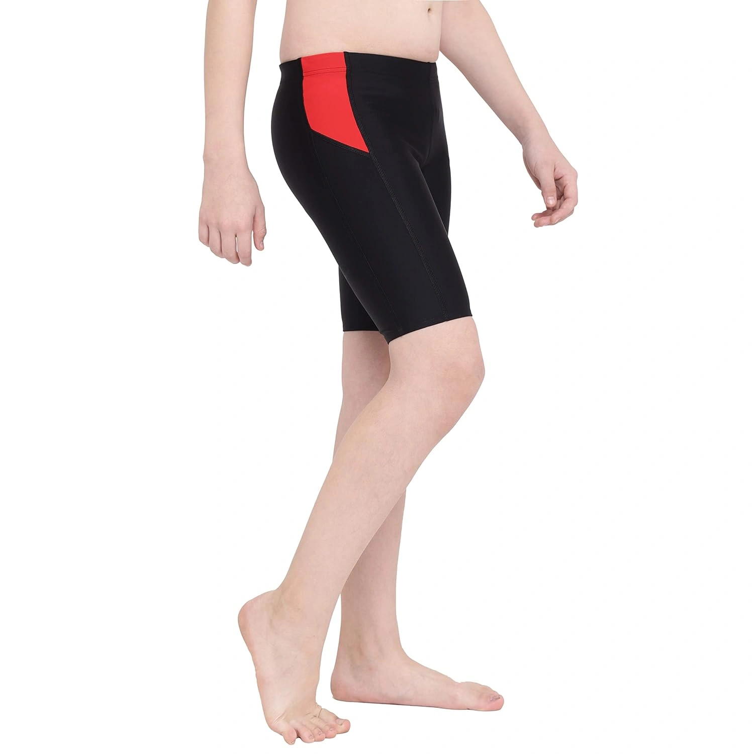 Speedo Dive Jammer, Boys-BLACK / FED RED / DOVE GREY-26-3