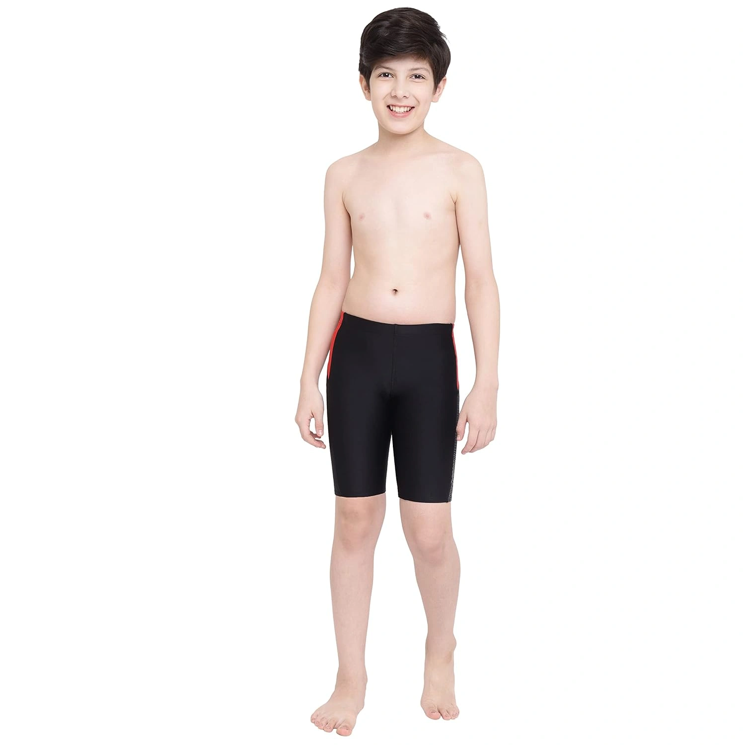 Speedo Dive Jammer, Boys-BLACK / FED RED / DOVE GREY-26-6