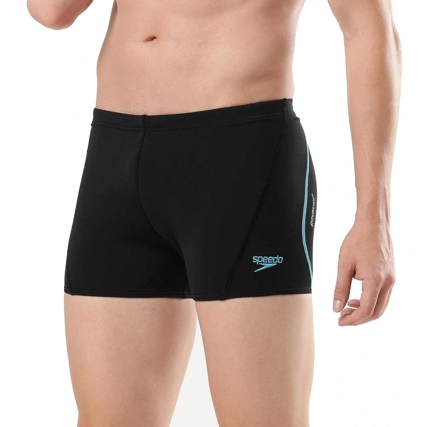 Speedo Essential Splice Aquashort for Adult-BLACK / BOLT-30-5