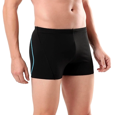 Speedo Essential Splice Aquashort for Adult-BLACK / BOLT-34-5