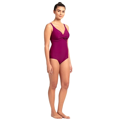 Speedo Brigitte One-Piece For Women-DEEP PLUM-34-5
