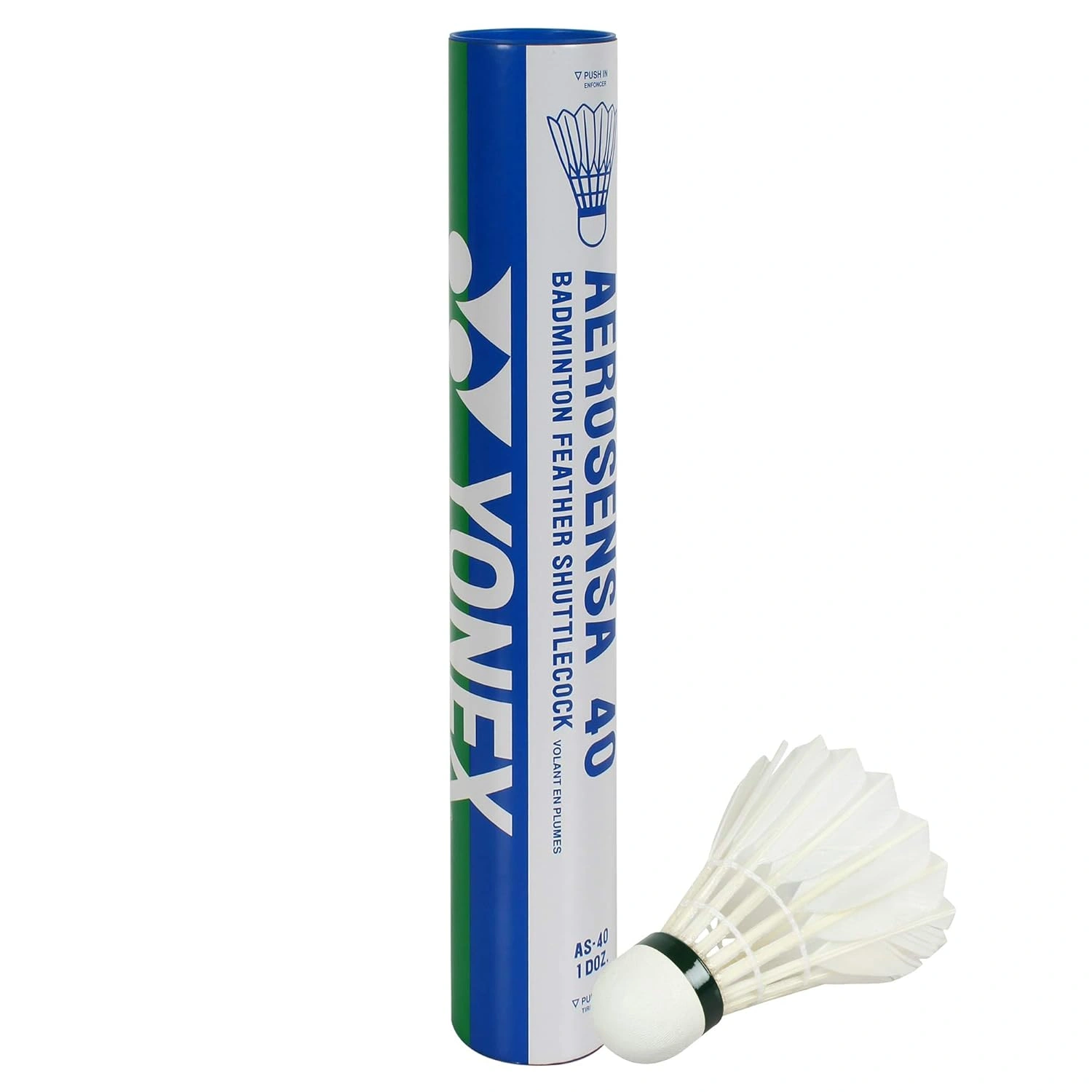 YONEX Aerosensa 40 Feather Shuttlecock-WHITE-SPEED 1-2