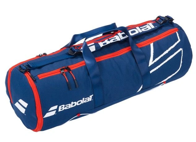 BABOLAT DUFFLE RACK BADMINTON BAG: Versatile Badminton Bag with Racket, Apparel, and Shoe Compartments for On and Off the Court-BLUE /WHITE /RED-2