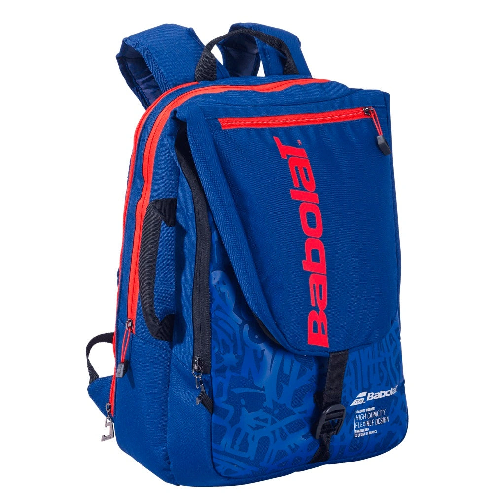 Babolat Tournament Badminton Backpack: Transform into a Racket Holder with Multiple Compartments for Organized Gear-BLUE RED-3