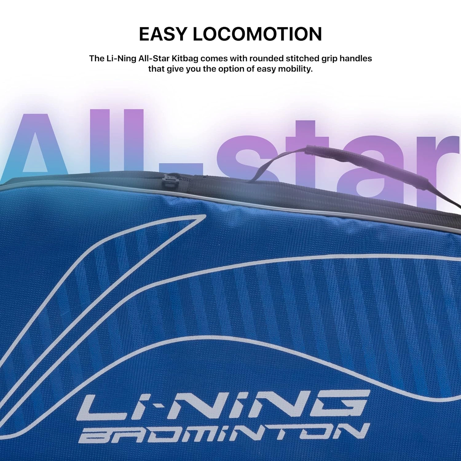 Li-Ning All Star Single Zip Badminton Polyester Kit Bag-ROYAL BLUE-6