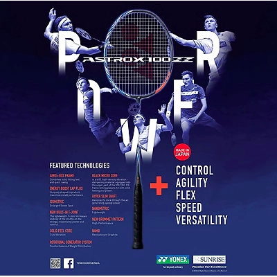 YONEX Astrox 100ZZ Graphite Unstrung Badminton Racquet (G5 4U)-DARK NAVY-5