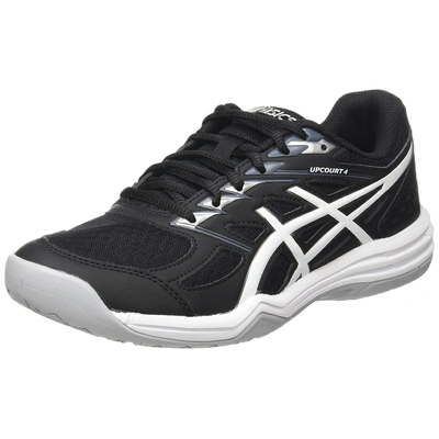 ASICS Upcourt 4 Men's Badminton Shoes: Indoor Court Shoes with Secure Lace-Up Closure, Flat Heel, and Durable Rubber Sole