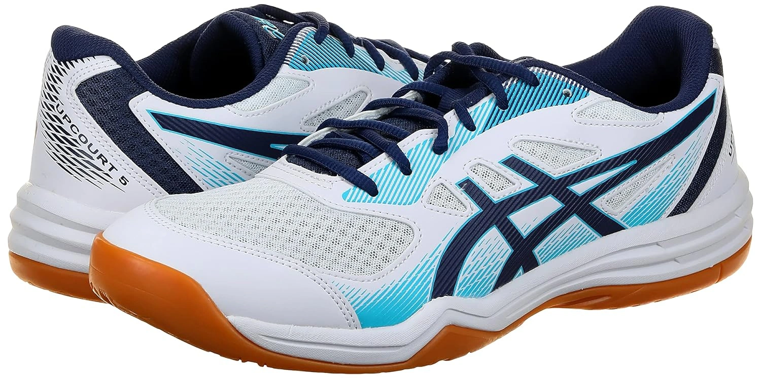 ASICS Upcourt 5 Men's Badminton Shoes: Lightweight, Flexible Badminton Trainers for Optimal Performance on the Court-10-102-4