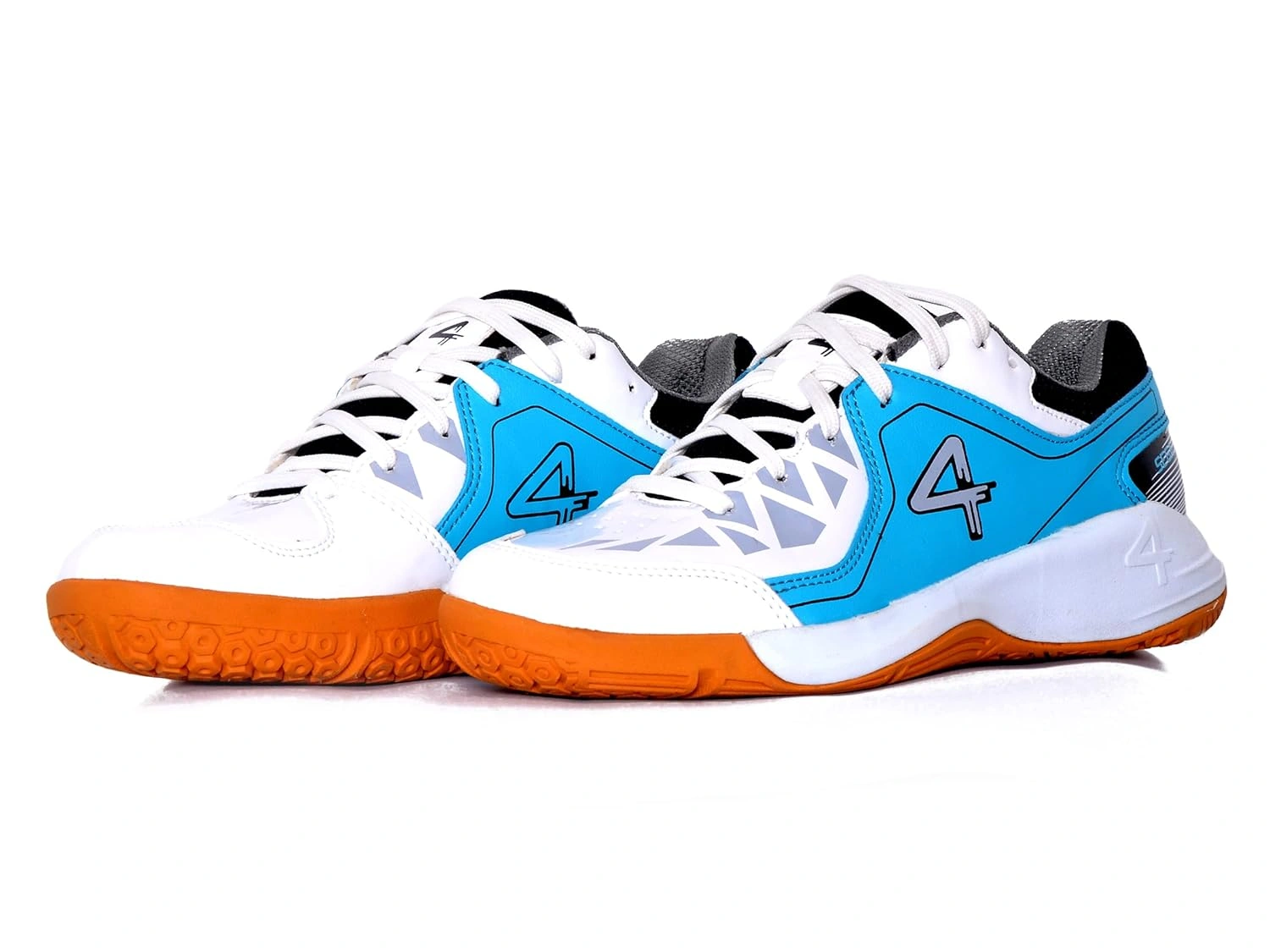 Sega Hyper Badminton Shoes-WHITE/SKY-8-4
