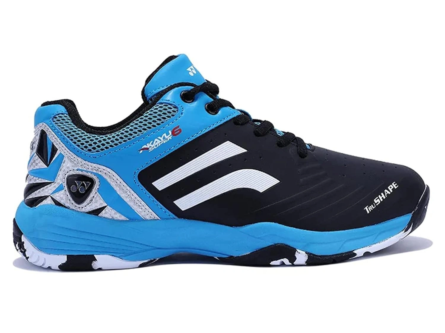 YONEX AKAYU SUPER 6 BADMINTON SHOES-BLACK AQUA BLUE-9-1