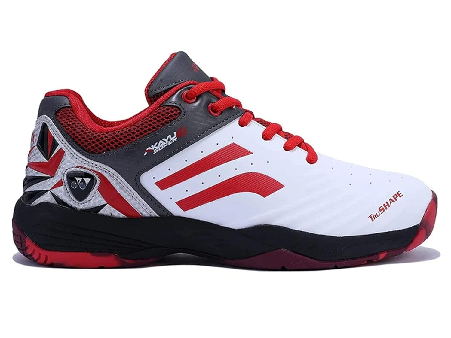 YONEX AKAYU SUPER 6 BADMINTON SHOES-WHITE/BLACK/RED-11-1