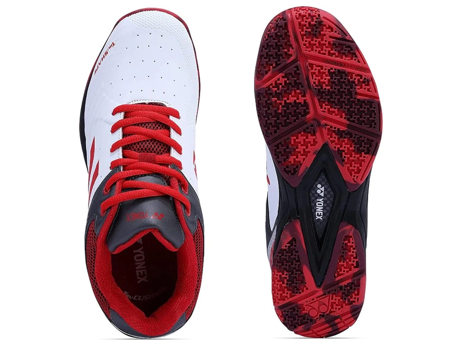 YONEX AKAYU SUPER 6 BADMINTON SHOES-WHITE/BLACK/RED-11-4