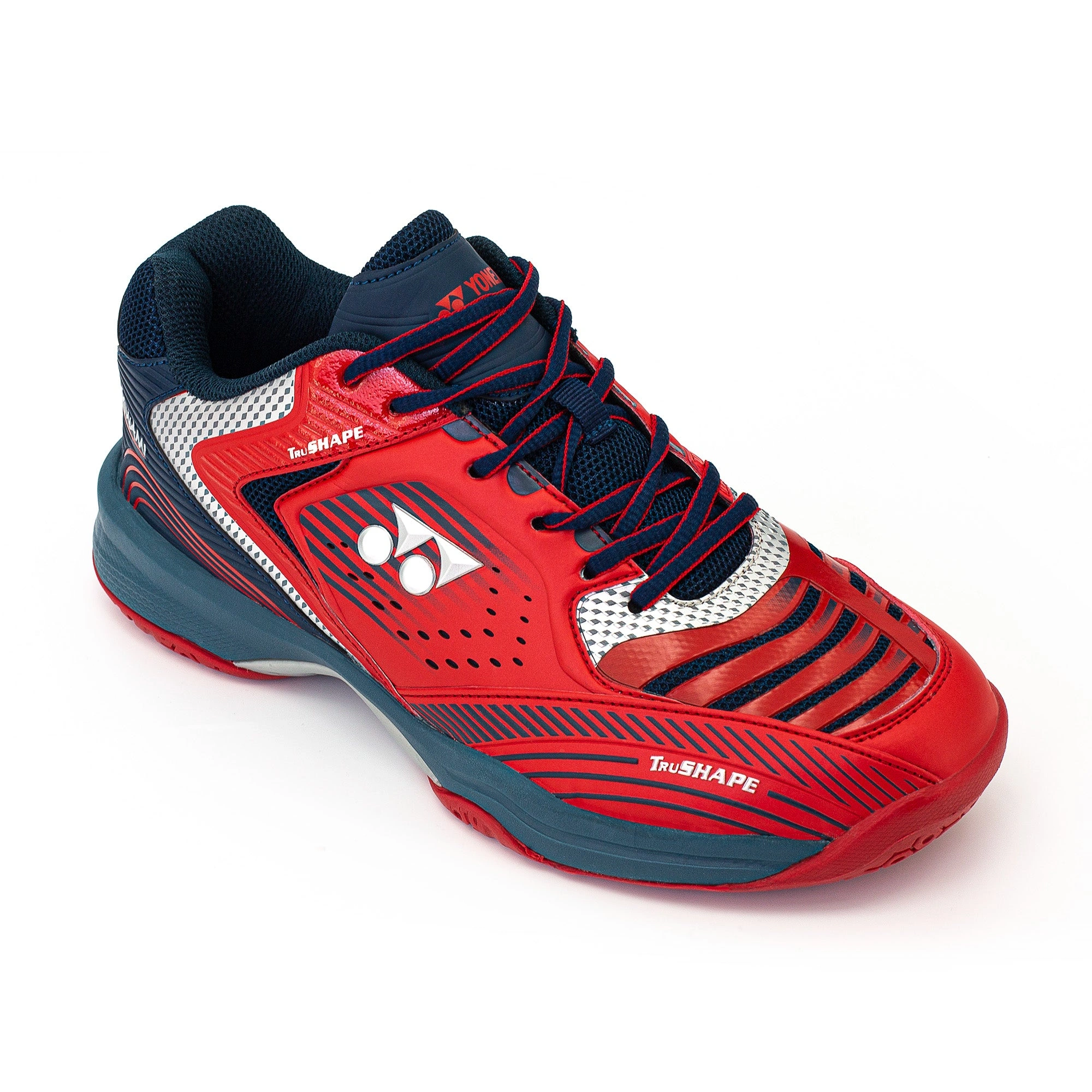 Yonex Kiwami Badminton Shoes For Men-FADDED RED DARK OCEANIC-6-1