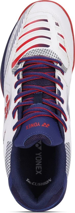 Yonex Kiwami Badminton Shoes For Men-WHITE ASTRAL AURA NEON CORAL-7-2