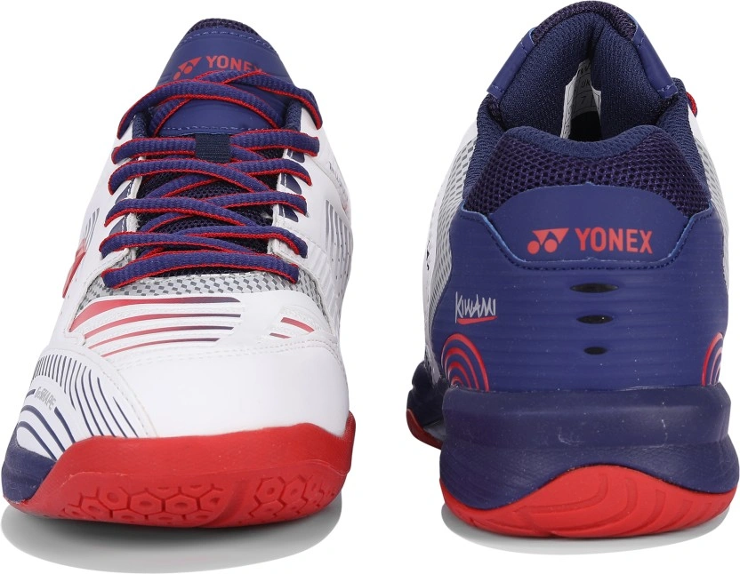 Yonex Kiwami Badminton Shoes For Men-WHITE ASTRAL AURA NEON CORAL-7-4