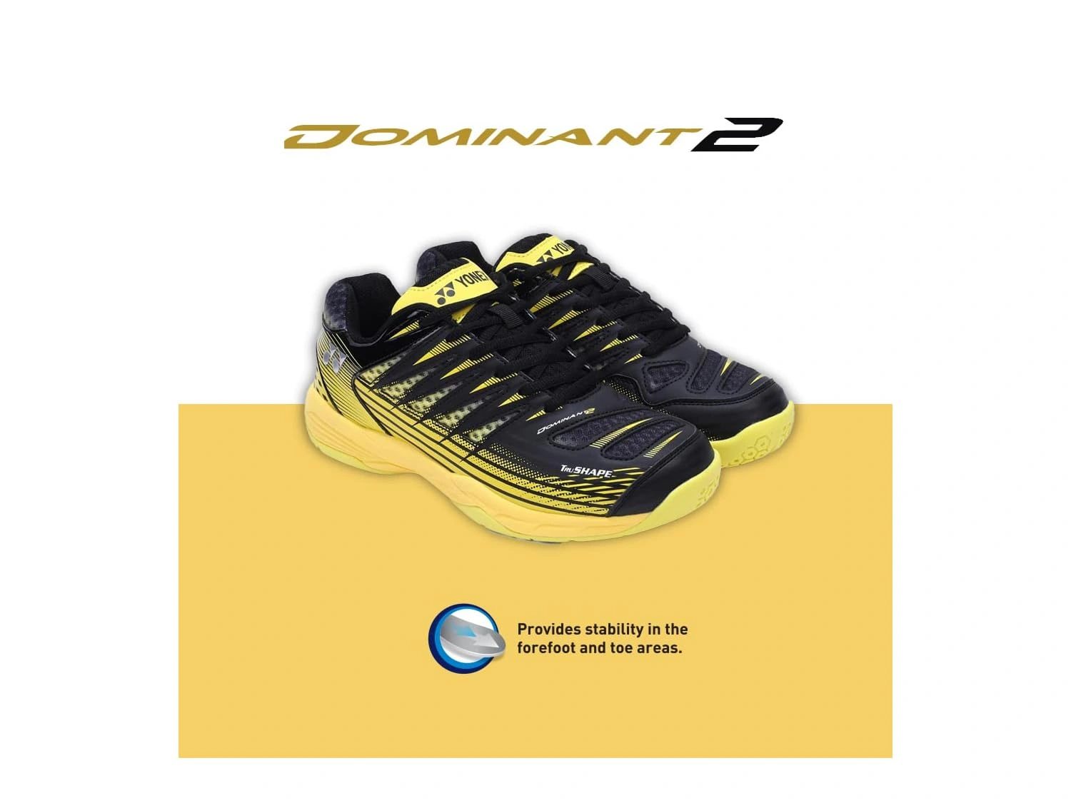 YONEX Tour Dominant 2 Badminton Shoes-BLACK NEON LIME-10-6