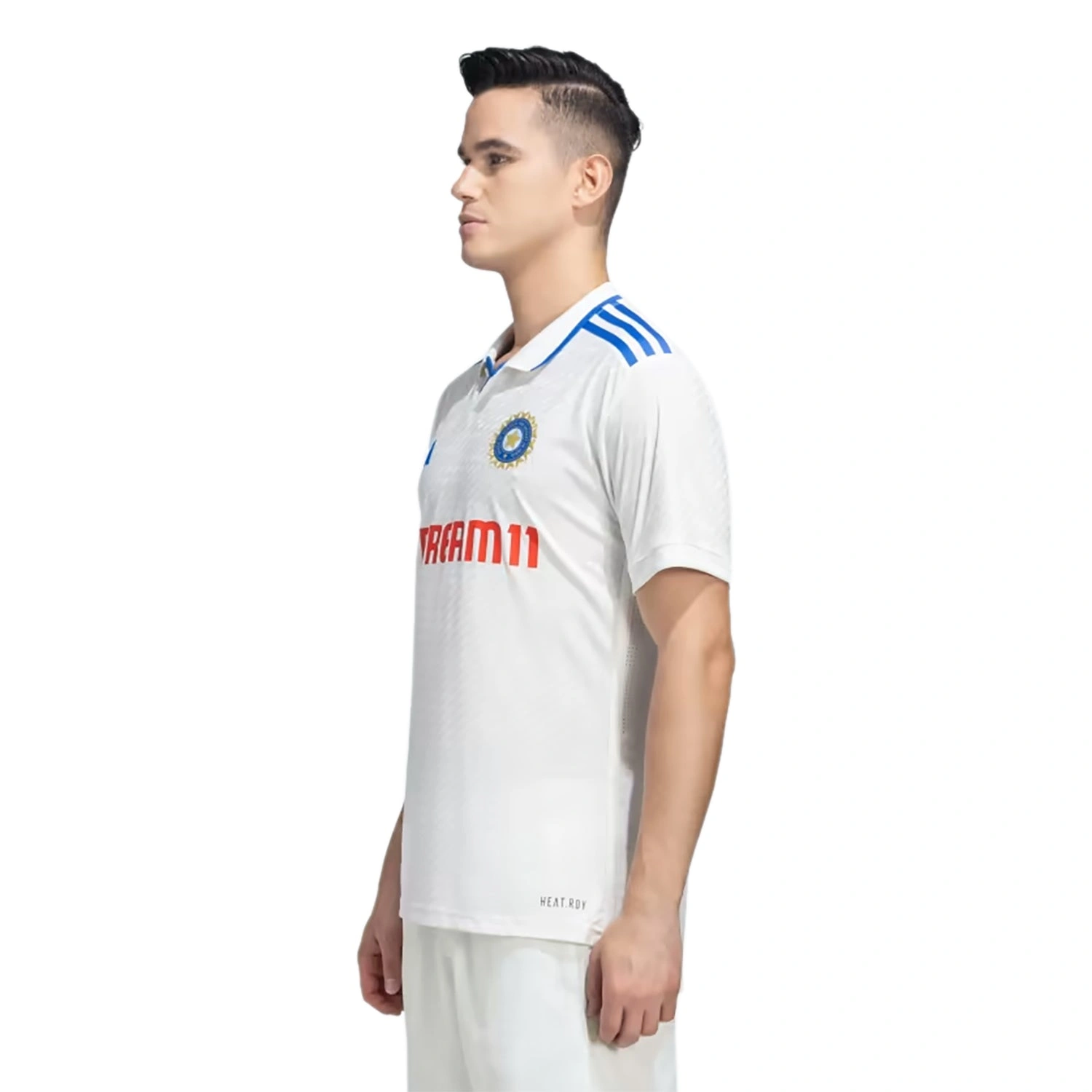 Adidas Men's India Cricket Test Match Jersey: Authentic Performance Wear for the Dedicated Cricket Fan-OFF WHITE-L-5