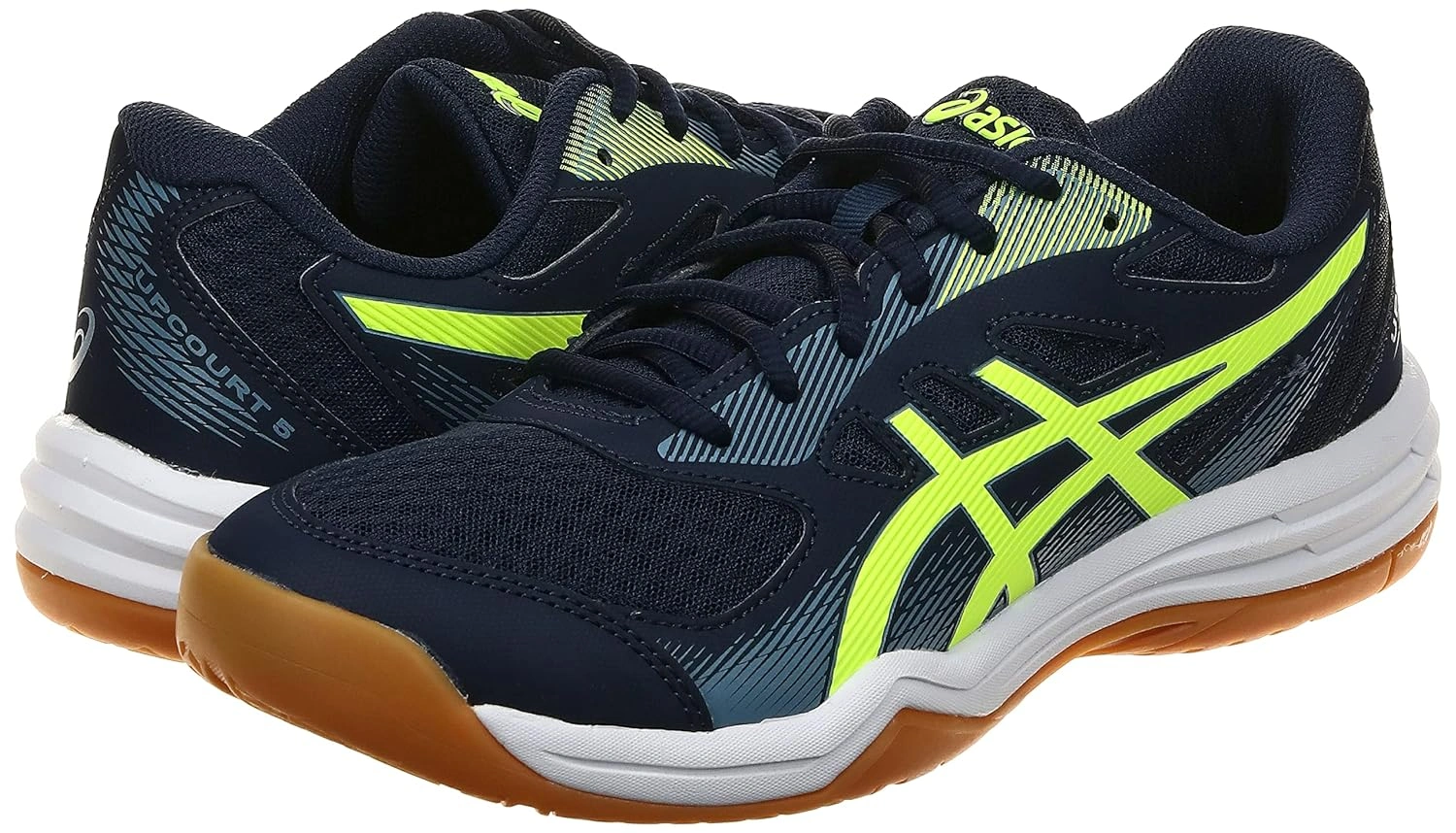 ASICS Upcourt 5 Men's Badminton Shoes: Lightweight, Flexible Badminton Trainers for Optimal Performance on the Court-401-10-5