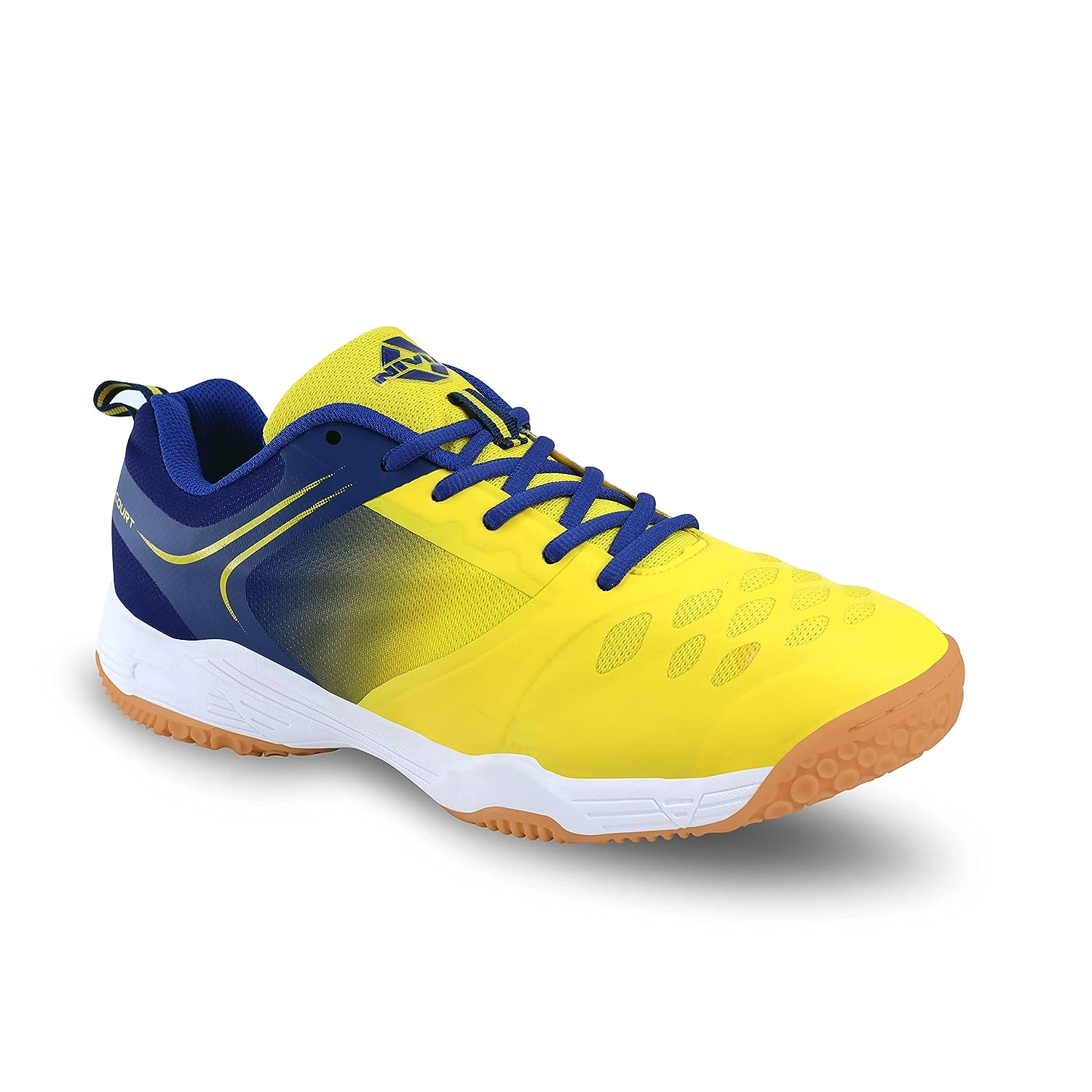 Nivia Hy-court 2.0 Badminton Shoes For Mens-YELL/ BLUE-10-1