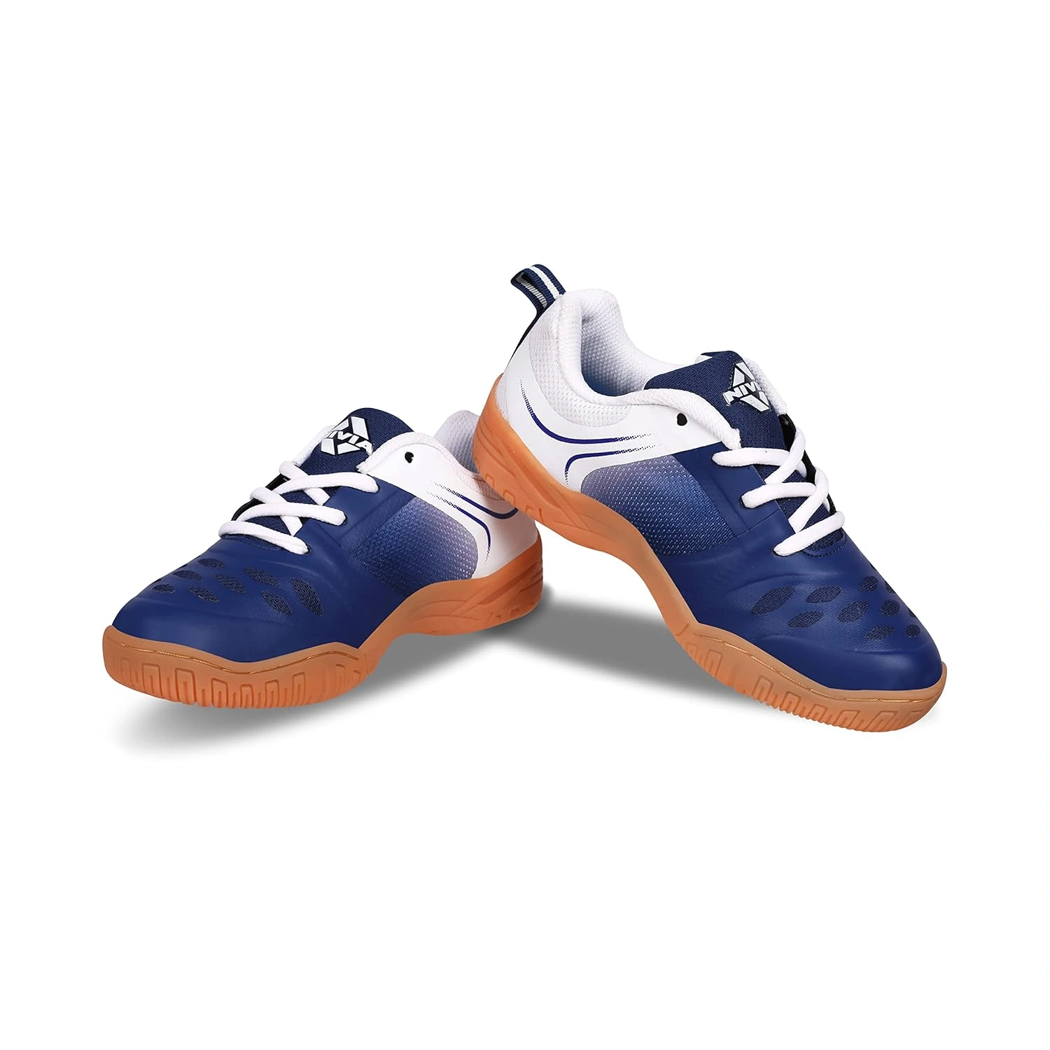 Nivia Hy-Court 2.0 Kids Badminton Shoes-BLUE WHITE-2-5