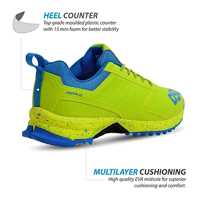 DSC Jaffa 22 Cricket Shoes for Men: Lightweight and Durable Cricket Shoes with Synthetic Leather Upper and Rubber Outsole-10-LY23-3