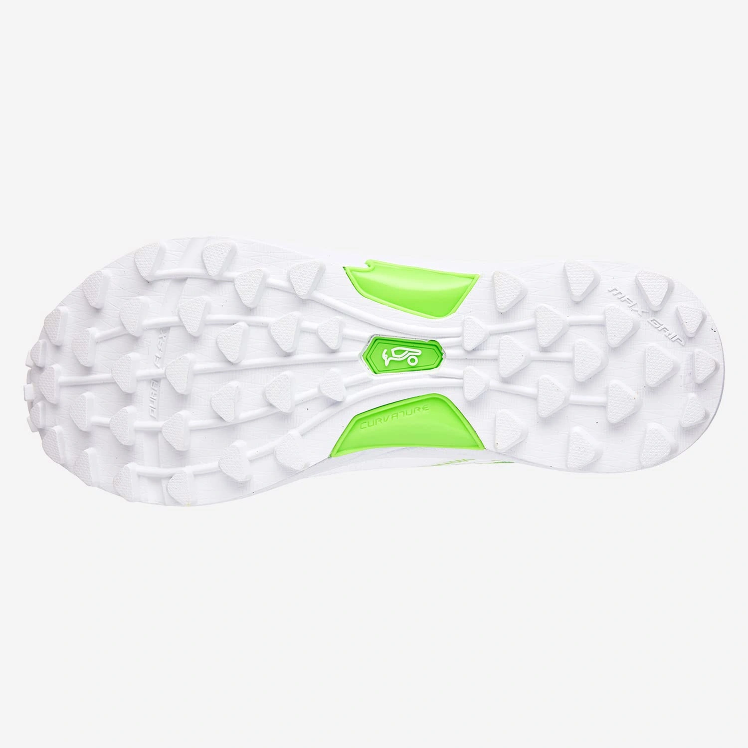 Kookaburra Pro 2.0 Rubber Cricket Shoe-WHITE/LIME-10-3