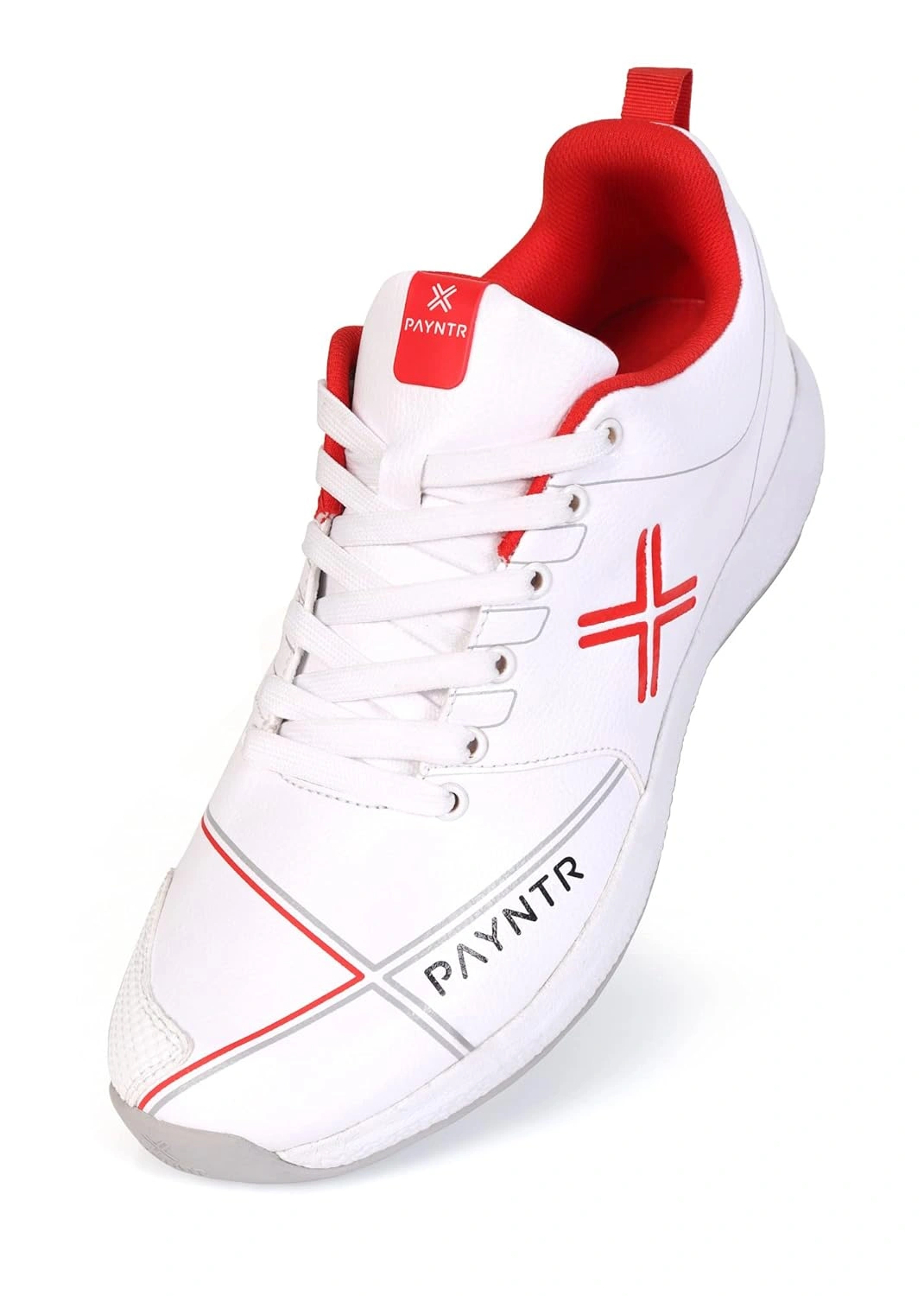 Payntr Men Cricket Shoes-ALL WHITE-10-5