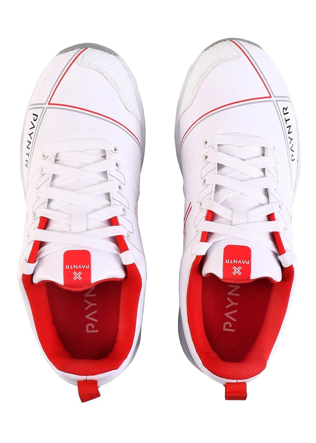 Payntr Men Cricket Shoes-ALL WHITE-10-6