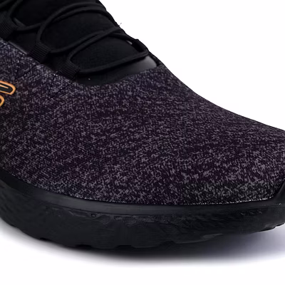 Skechers Men's Modern Cool Sports Walking Shoes-BLACK/ORANGE-9-5