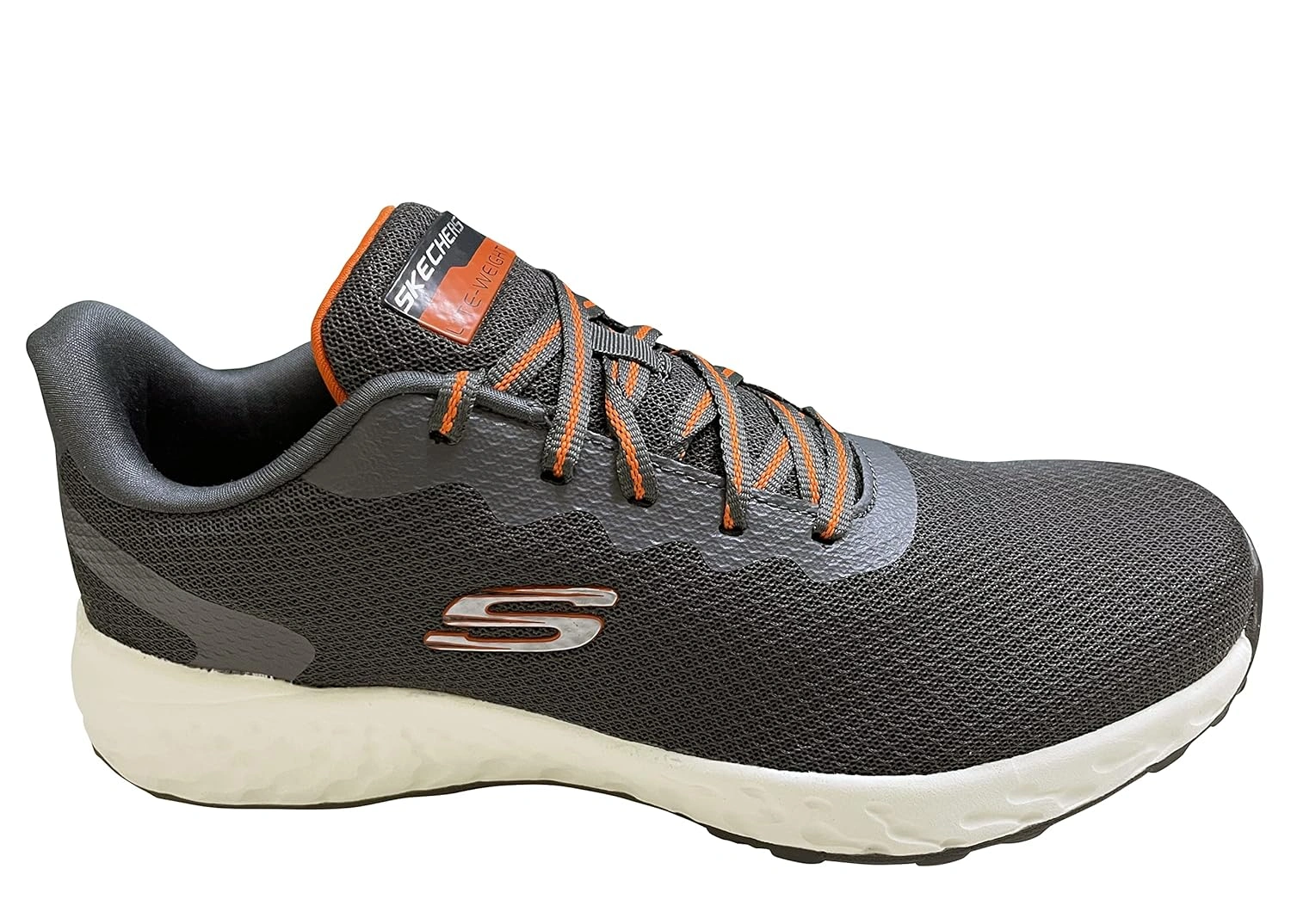 Skechers TERRENEX Men's Sports Running Shoe-10-CHARCOAL/ORANGE-2