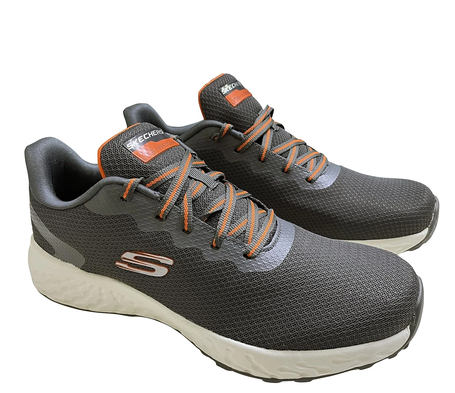 Skechers TERRENEX Men's Sports Running Shoe-11-CHARCOAL/ORANGE-3